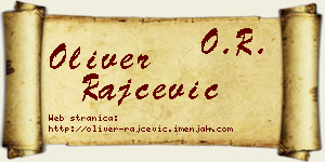 Oliver Rajčević vizit kartica